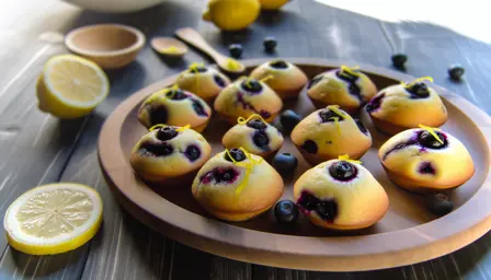 Blåbærbider med frisk citronzest