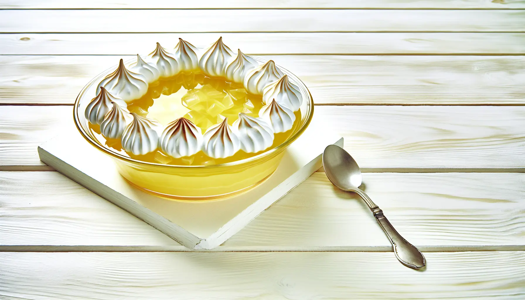 Citrongelé med sprød marengs