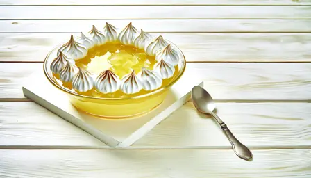Citrongelé med sprød marengs