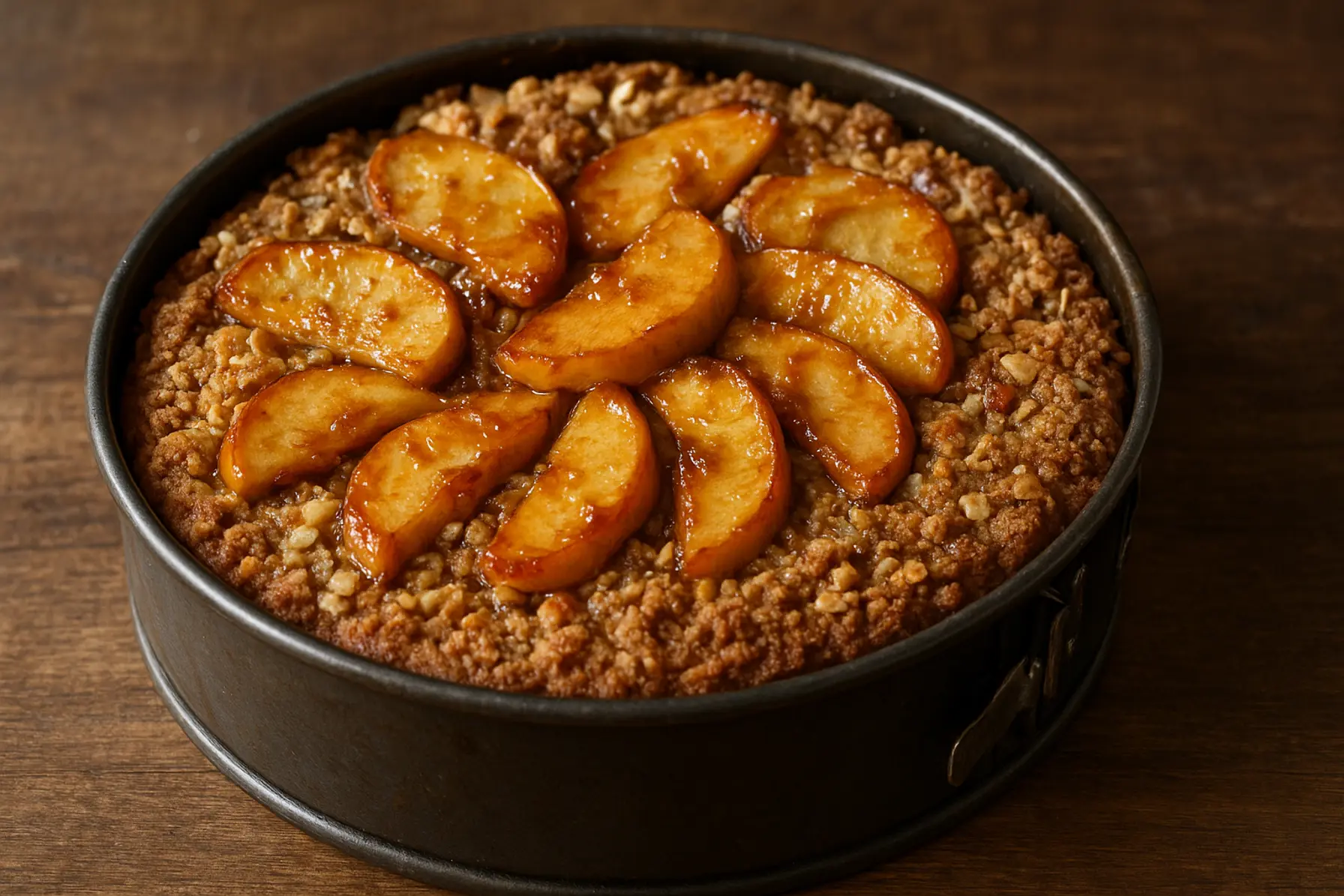 Honningristet æblekage