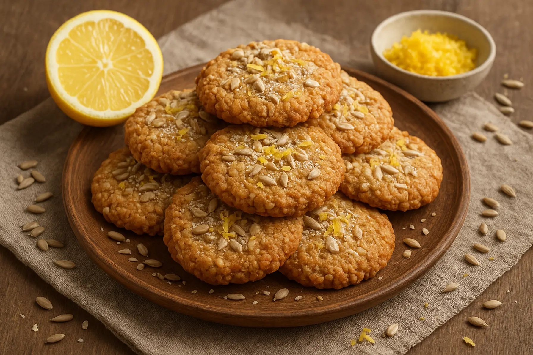 Let solsikkesmåkager med citron