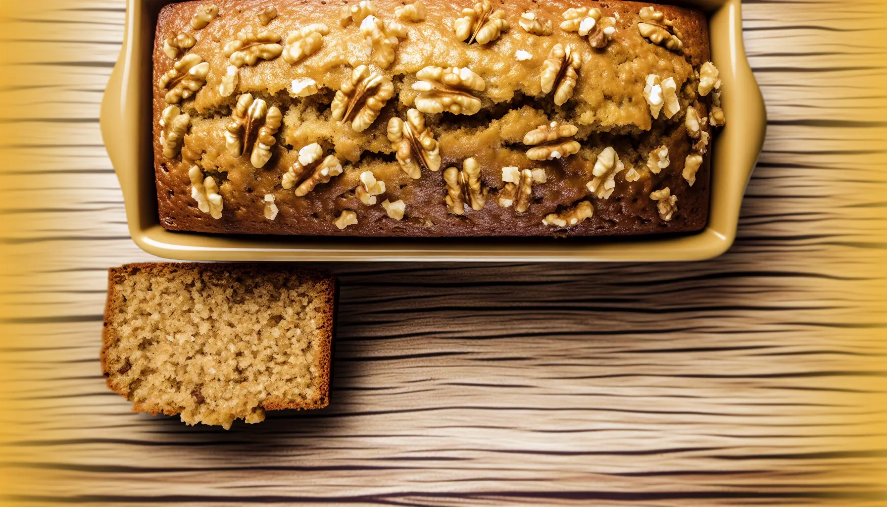 Saftig bananbrud med valnøddeflager