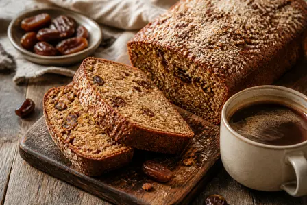 Saftigt kaffebrød med kokos og dadler