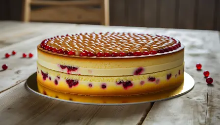 Tyttebærlag med marcipanbund