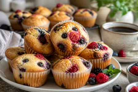 Vaniljemuffins med bær